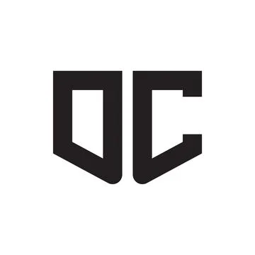 Oc initial letter vector logo icon Ilustração Stock