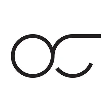 Oc initial letter vector logo icon Stock Illustration