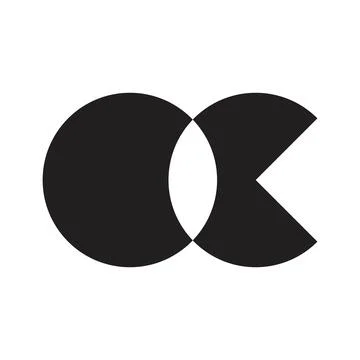 Oc initial letter vector logo Illustrazione stock