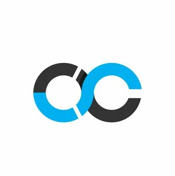 OC initials circle geometric company logo and vector icon Stock Illustration