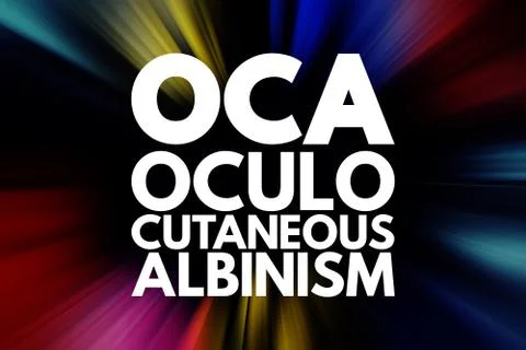 OCA - Oculo Cutaneous Albinism acronym, concept background Stock Illustration