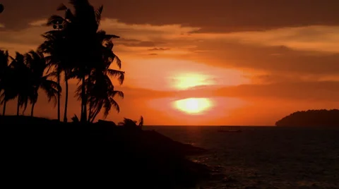 Ocan sunset relaxation - HD Stock Footage 35349658