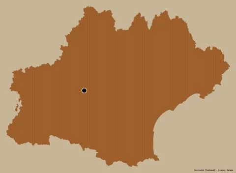 Occitanie, region of France, on solid. Pattern Illustrazione stock