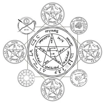 Occult ancient magic symbol. A vector element. Stock Illustration