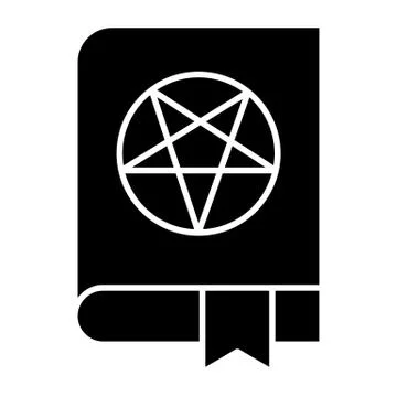 Occult book solid icon. Book of magic vector illustration isolated on white 스톡 일러스트