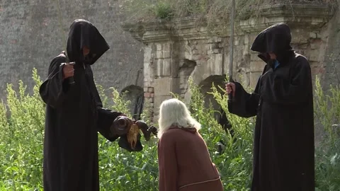 Occult Initiation Ritual Video stock 141204014