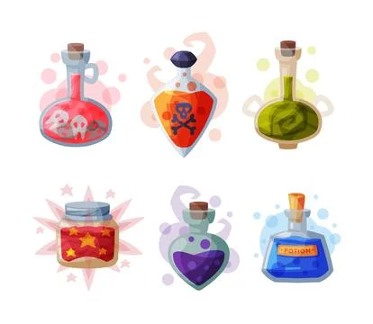 Occult Magic Objects for Mystic Rituals and Witchcraft Vector Set イラスト素材