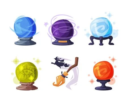 Occult Magic Objects for Mystic Rituals and Witchcraft Vector Set Stock Illustration