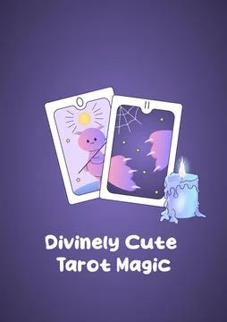 Occult magic poster, banner, web banner with satan, tarot, candles, magic Stock Illustration