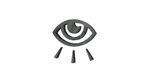 Occult Symbol Illuminati on White background, The Eye of Providence. Stock Footage 134474286