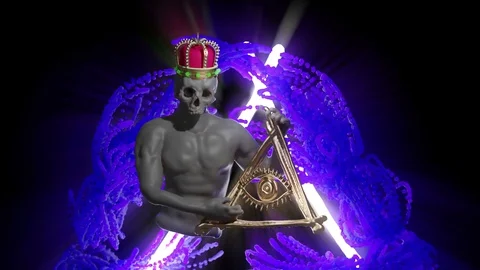 Occult symbolism CGI Video stock 129858440