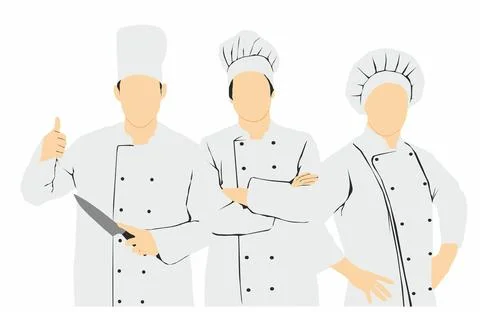  occupation chef Stock Illustration