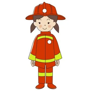 Occupation Firefighter Stock Illustration