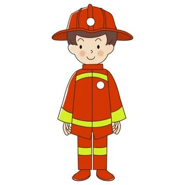 Occupation Firefighter Illustrazione stock
