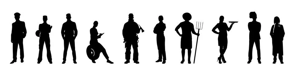 Occupation silhouette イラスト素材
