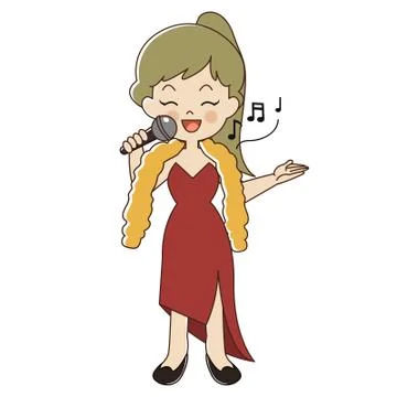 Occupation singer. Stock Illustration