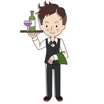 Occupation waiter Stock Illustration
