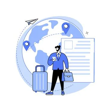 Occupational migration abstract concept vector illustration. Stock Illustration