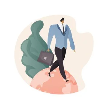 Occupational migration abstract concept vector illustration. Stock Illustration