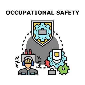 Occupational safety concept ensuring worker protection Stock Illustration