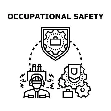 Occupational safety concept ensuring worker protection Stock Illustration