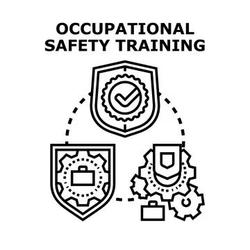 Occupational safety training concept for workplace security Stock Illustration