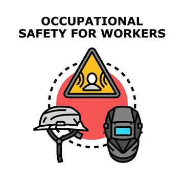 Occupational safety for workers with personal protective equipment Illustrazione stock