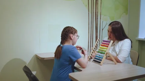 Occupational therapy, the process of occupational therapy with a child Stock Footage 240875170