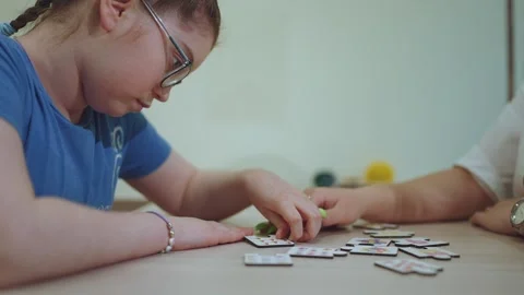 Occupational therapy, the process of occupational therapy with a child Stock Footage 240875275