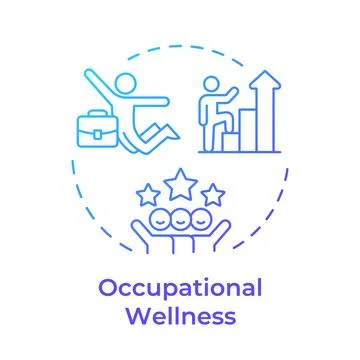 Occupational wellness gradient outline concept icon Stock Illustration