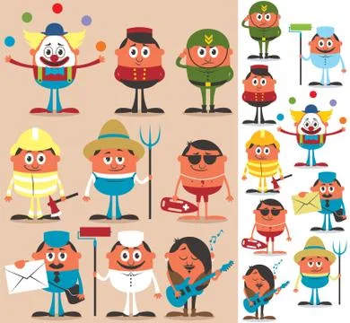 Occupations 2 Stock Illustration