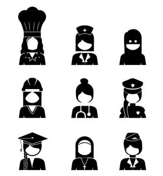 Occupations design over white background, vector illustration Stock Illustration