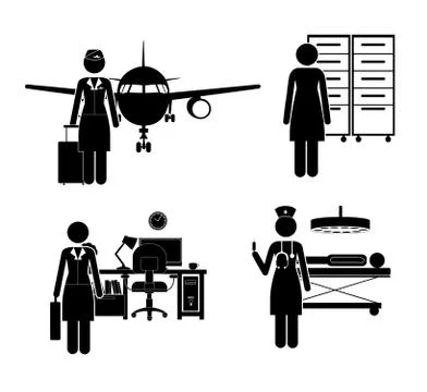 Occupations design over white background, vector illustration Stock Illustration