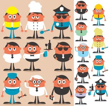 Occupations Stock Illustration