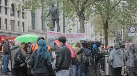 Occupy Cardiff (8188) Video stock 8963950