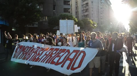 Occupy Spain protest Stock Footage