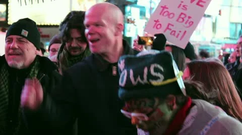 Occupy Wall Street Chant Stock Footage 9695502
