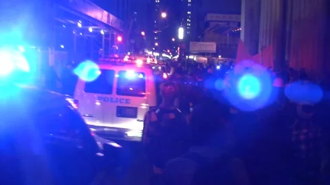 Occupy Wall Street Protesters March Through Manhattan New York City Stock Footage 149277710