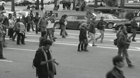Occupy Wall Street protests student debt Stock Footage 12373796