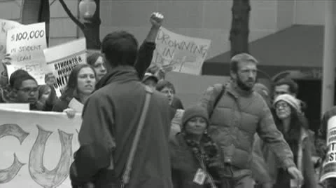 Occupy Wall Street protests student debt Video stock 12373859