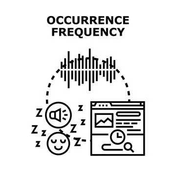 Occurrence frequency data analysis vector concept 스톡 일러스트