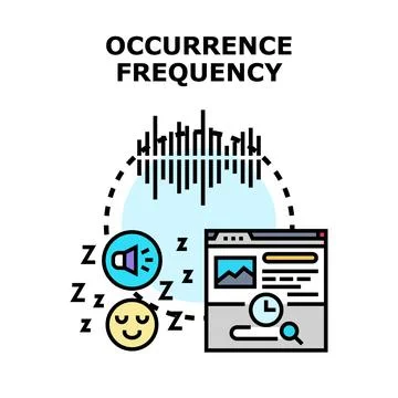 Occurrence frequency data analysis vector concept Stock Illustration