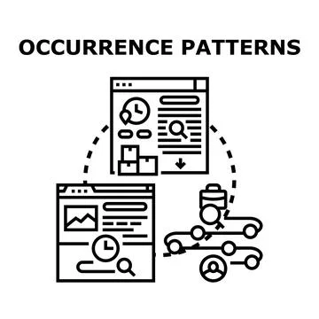 Occurrence patterns analysis for business strategy development イラスト素材