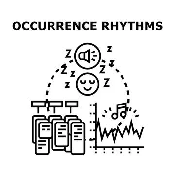 Occurrence rhythms concept identifying daily activity patterns Ilustração Stock