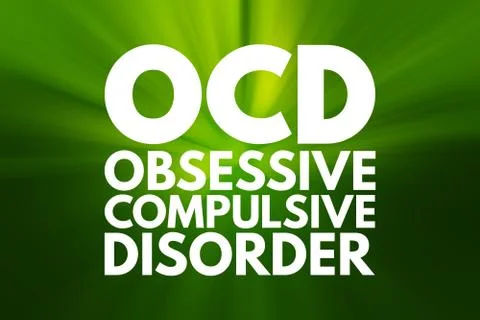 OCD - Obsessive Compulsive Disorder acronym, medical concept background Stock Illustration
