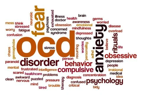OCD word cloud concept Stockillustratie