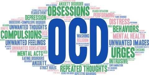 OCD Word Cloud イラスト素材