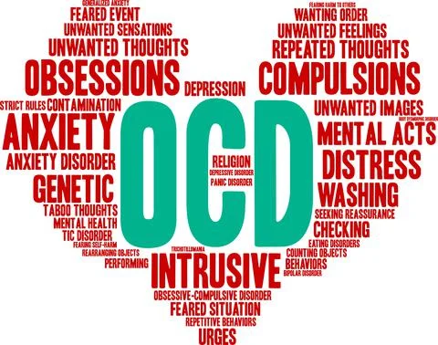 OCD Word Cloud Stockillustratie