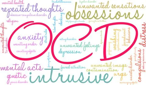 OCD Word Cloud Stockillustratie