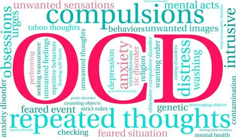 OCD Word Cloud Stockillustratie